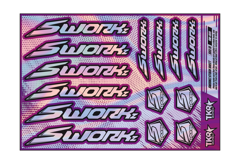 HOLOGRAPHIC SWORKZ A5 STOCK SHEET