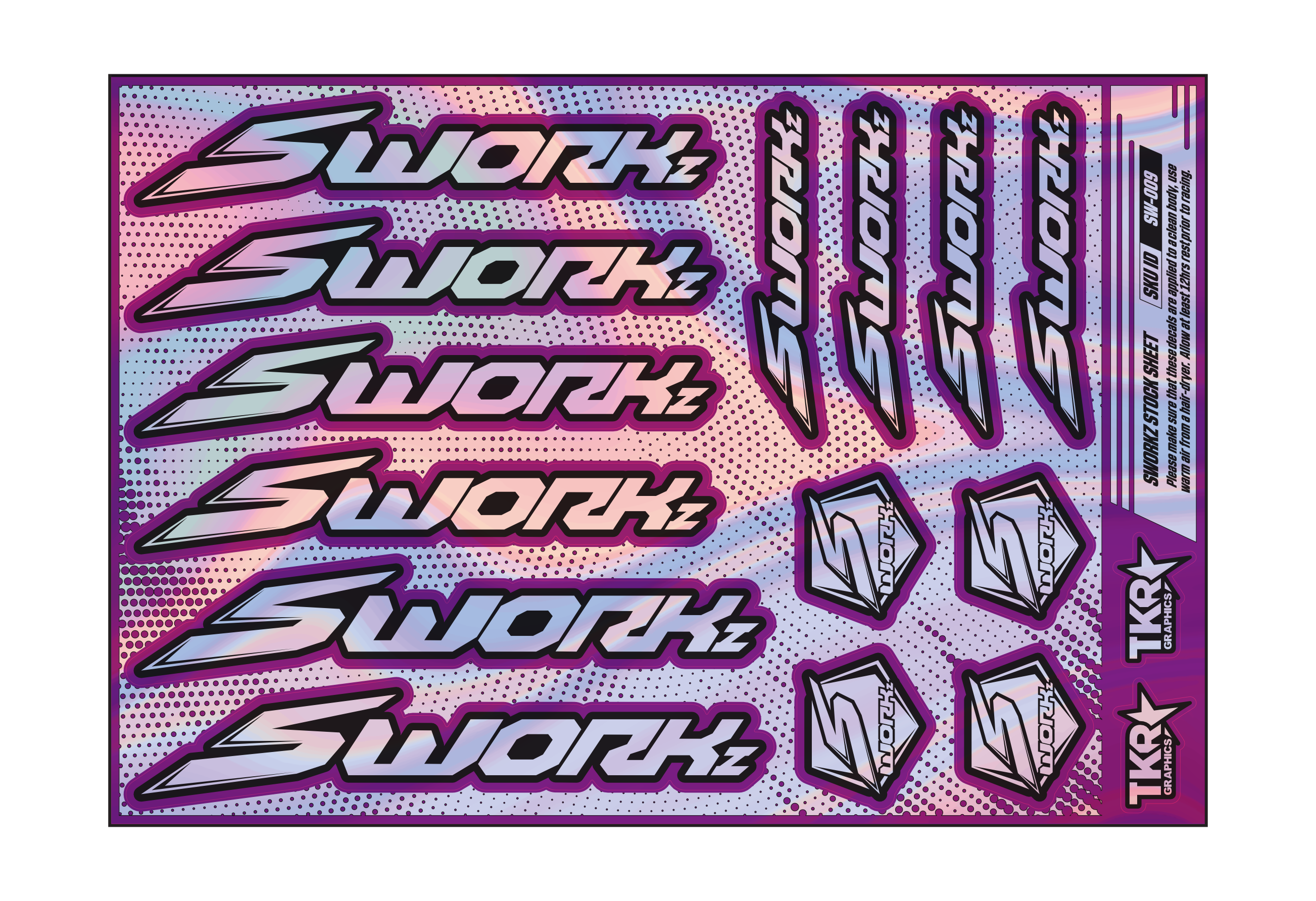 HOLOGRAPHIC SWORKZ A5 STOCK SHEET