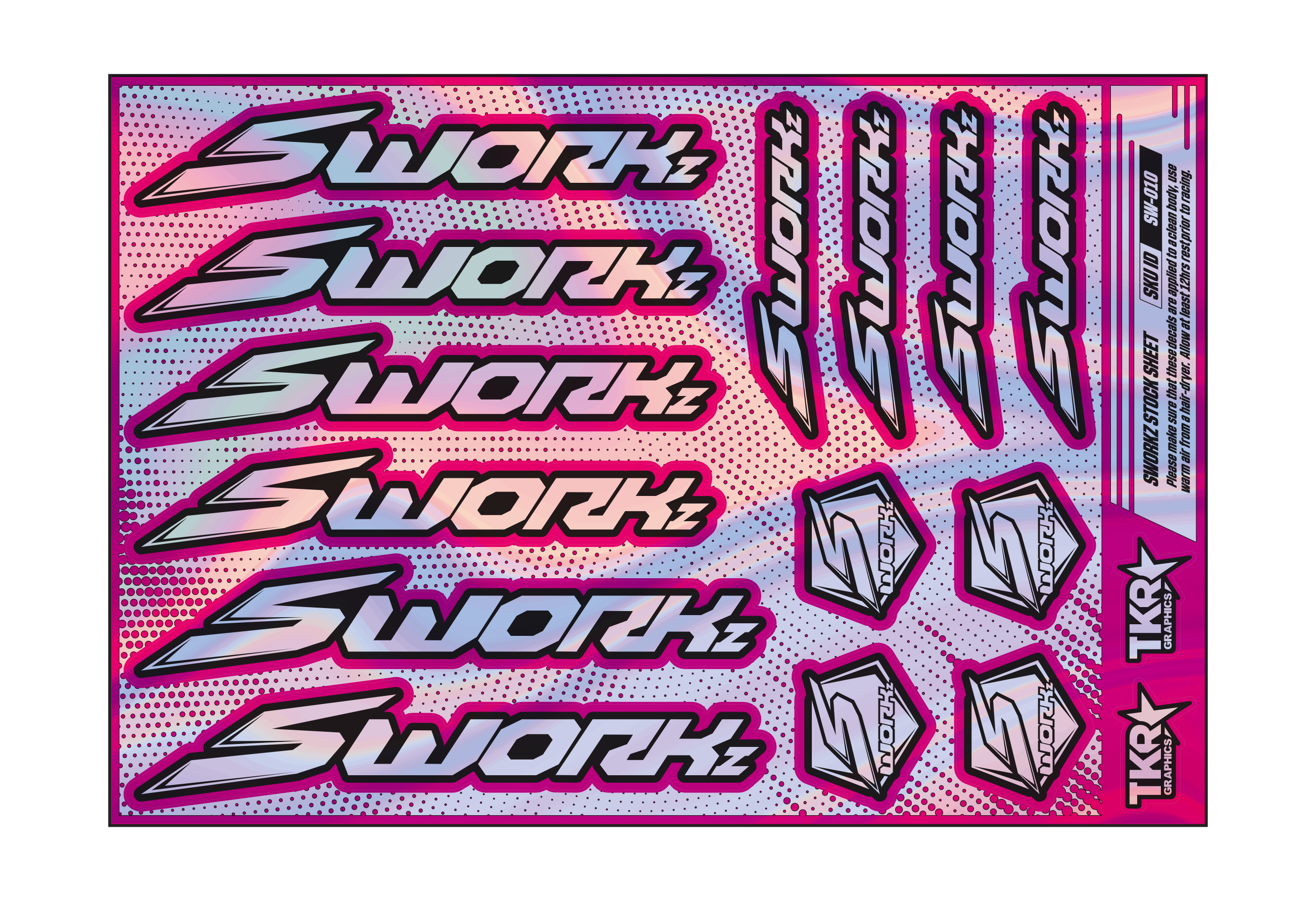 HOLOGRAPHIC SWORKZ A5 STOCK SHEET