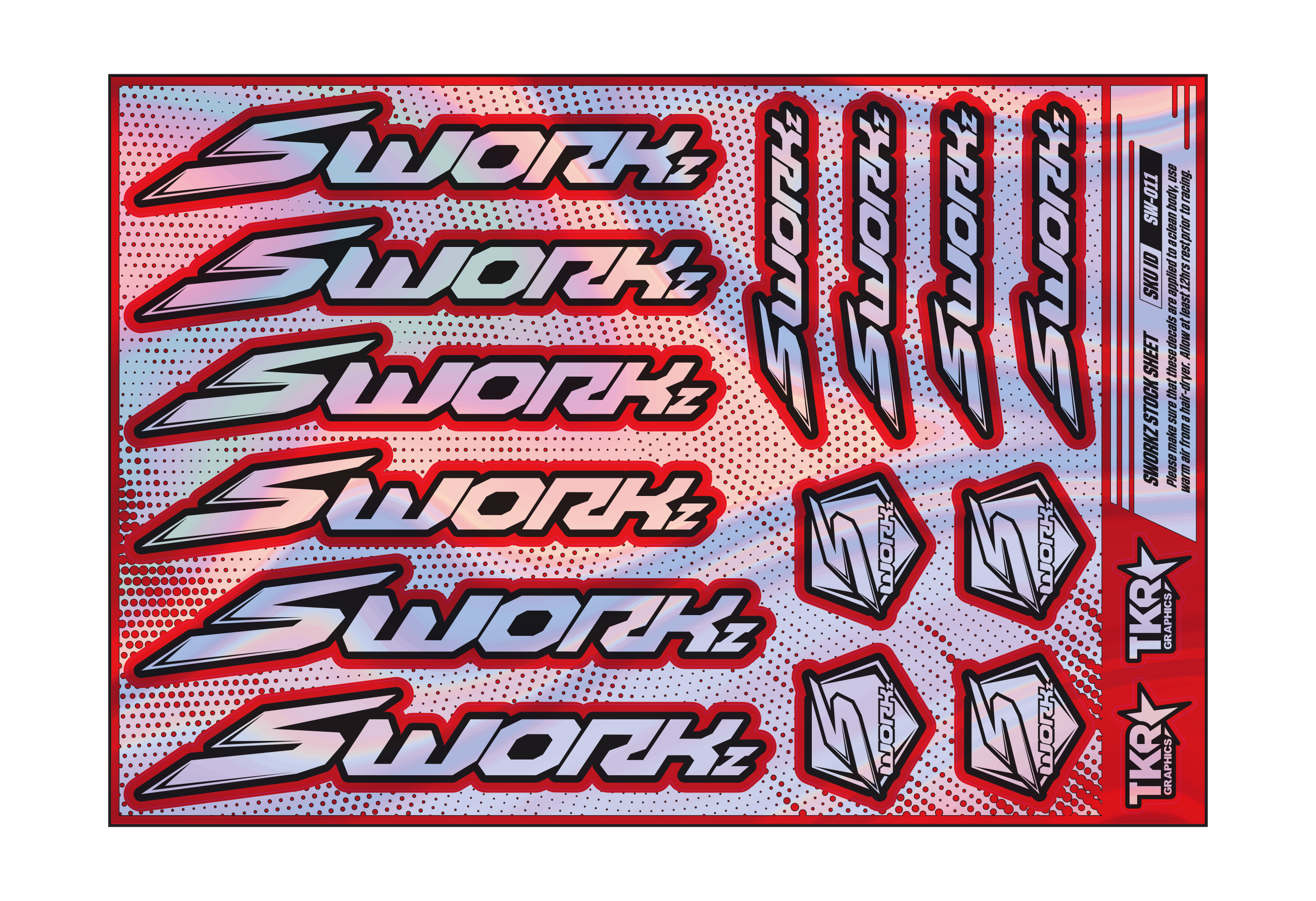 HOLOGRAPHIC SWORKZ A5 STOCK SHEET