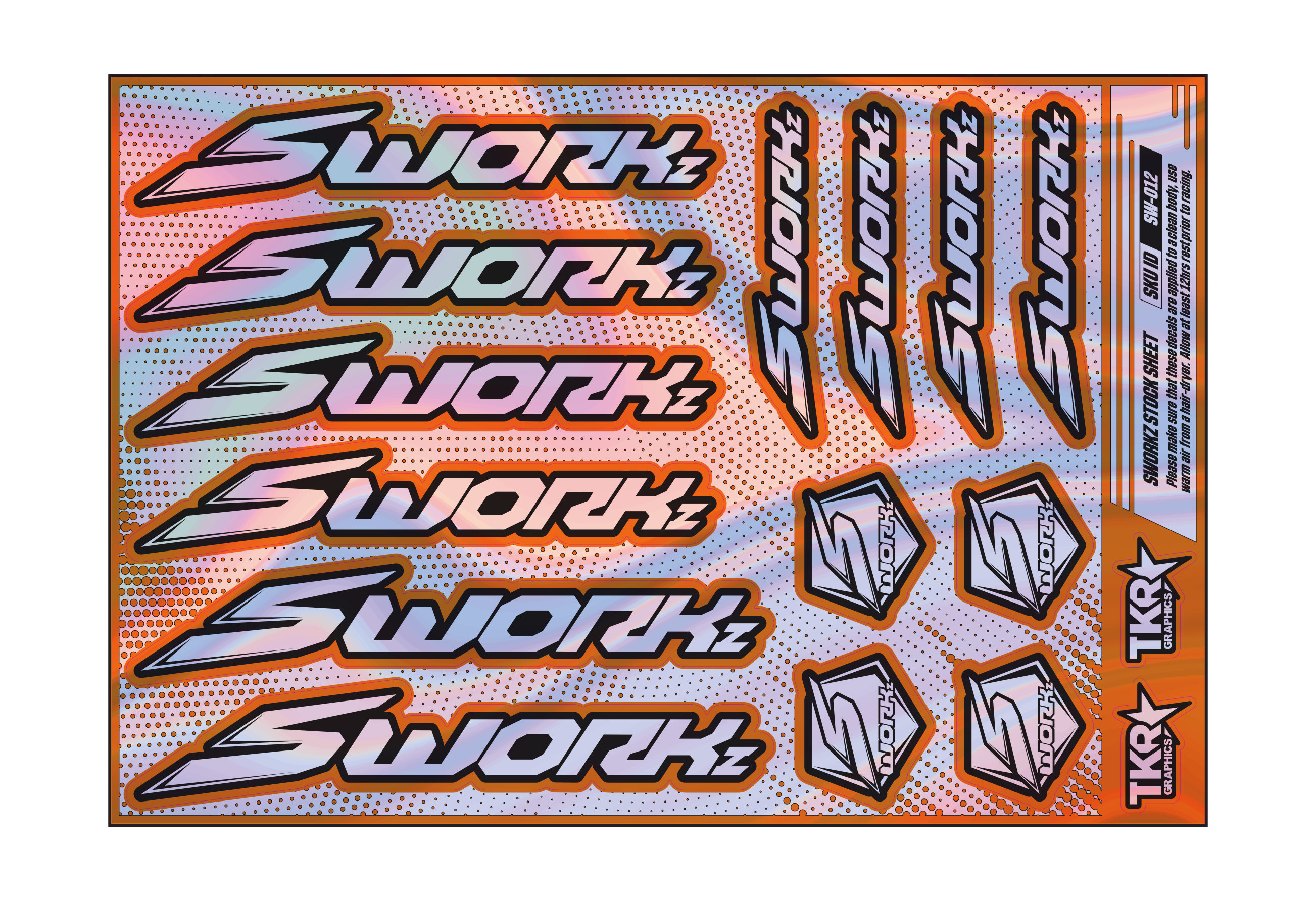 HOLOGRAPHIC SWORKZ A5 STOCK SHEET