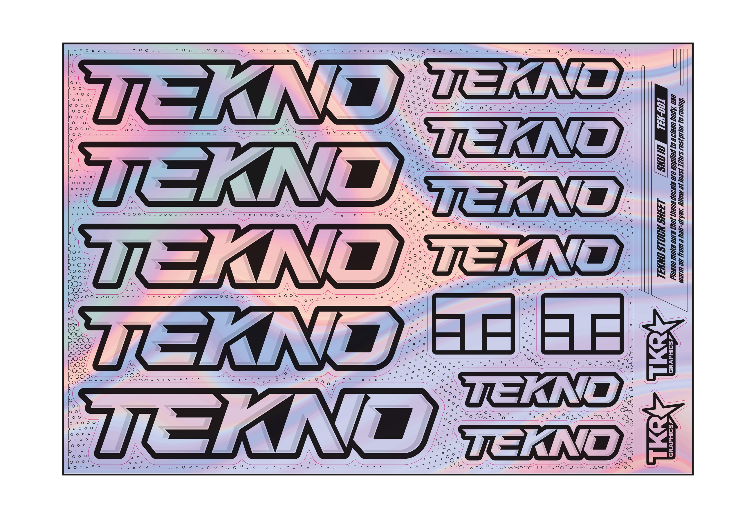 HOLOGRAPHIC TEKNO A5 STOCK SHEET