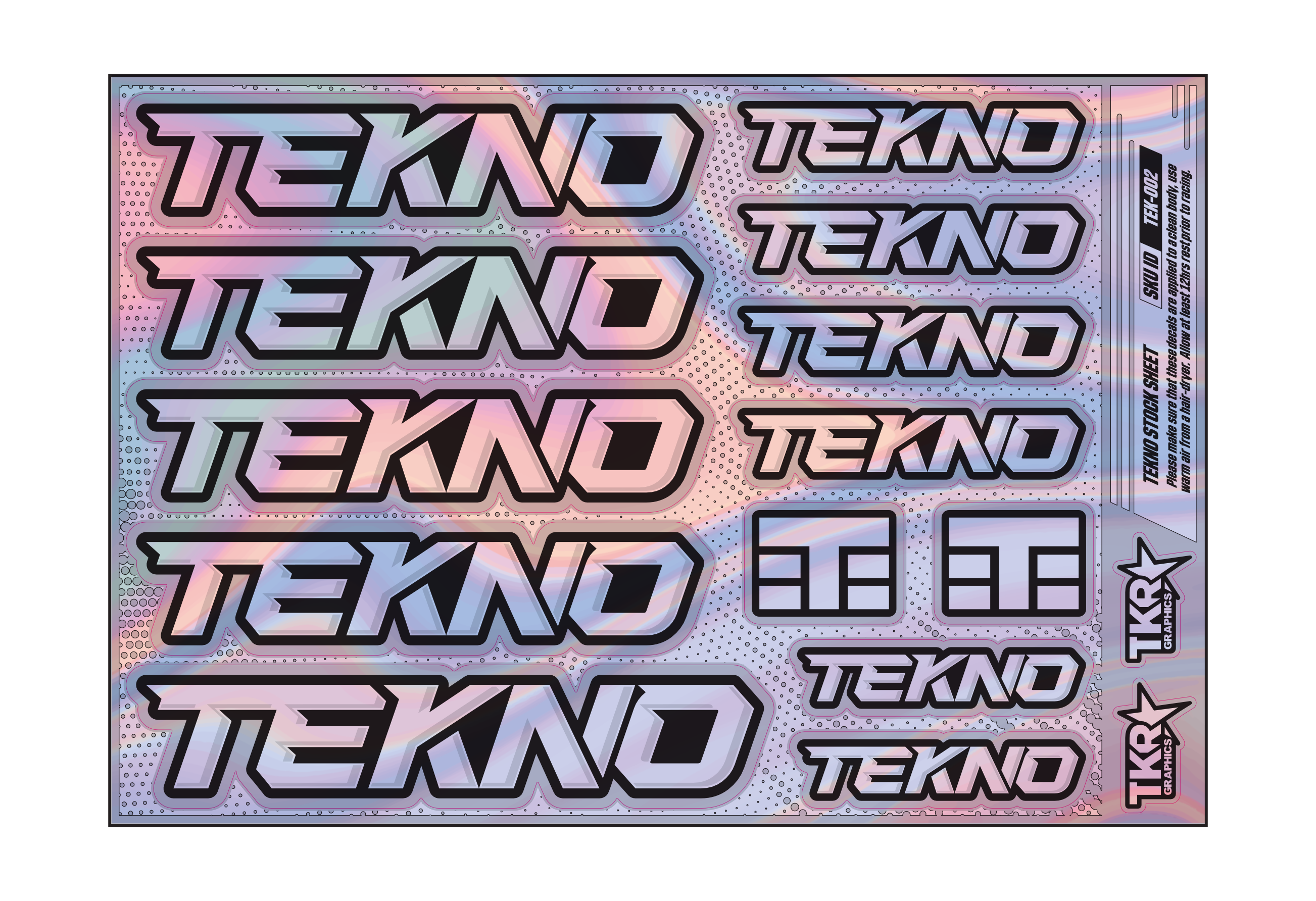 HOLOGRAPHIC TEKNO A5 STOCK SHEET