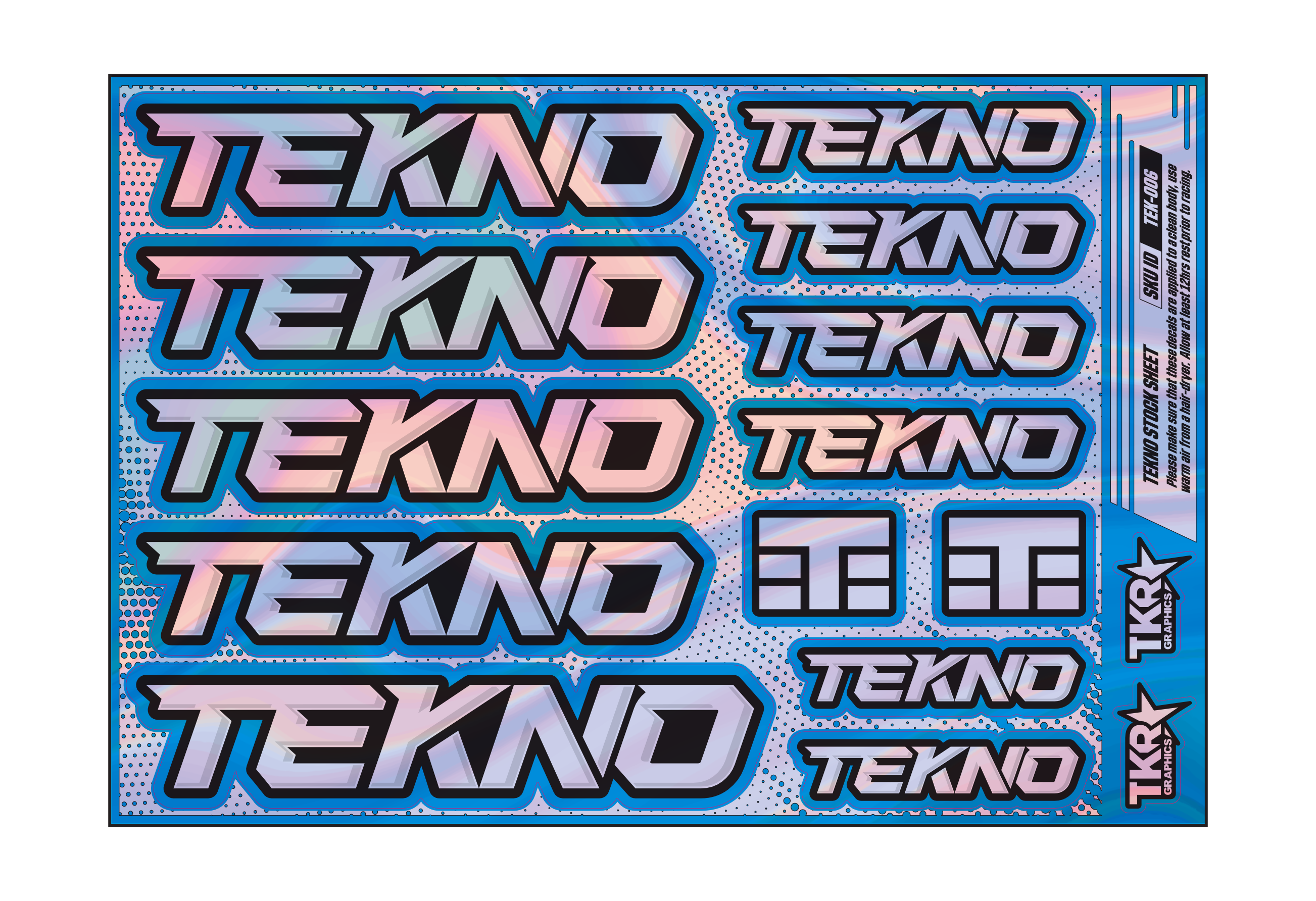 HOLOGRAPHIC TEKNO A5 STOCK SHEET