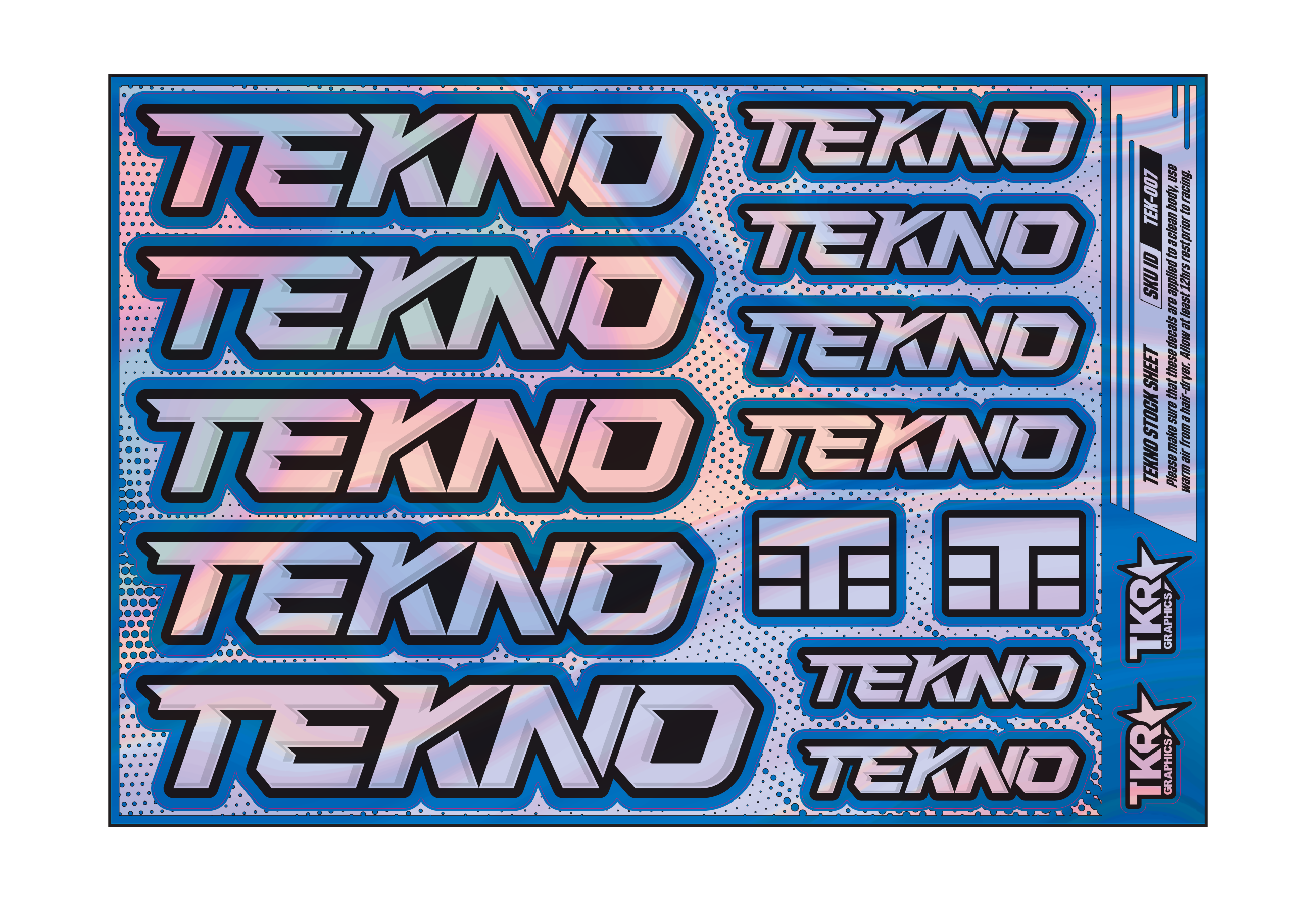 HOLOGRAPHIC TEKNO A5 STOCK SHEET