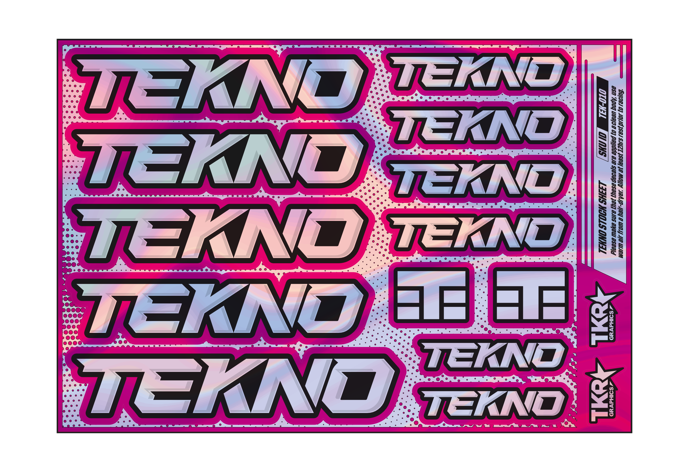 HOLOGRAPHIC TEKNO A5 STOCK SHEET