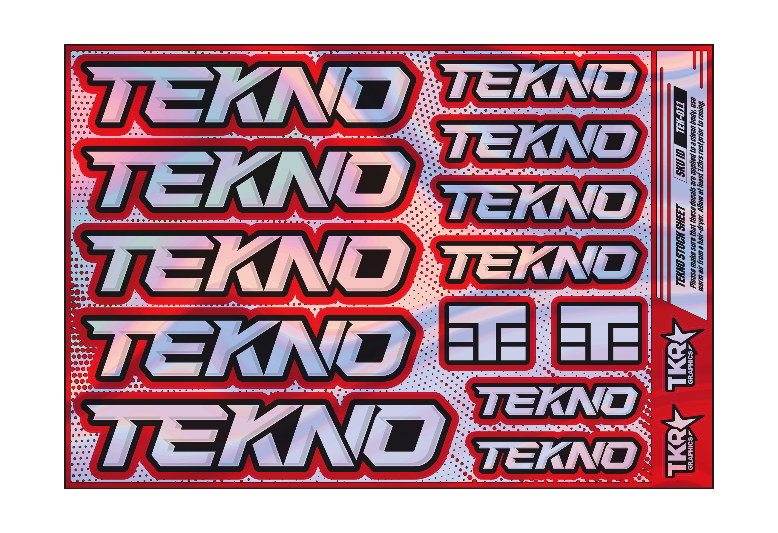 HOLOGRAPHIC TEKNO A5 STOCK SHEET