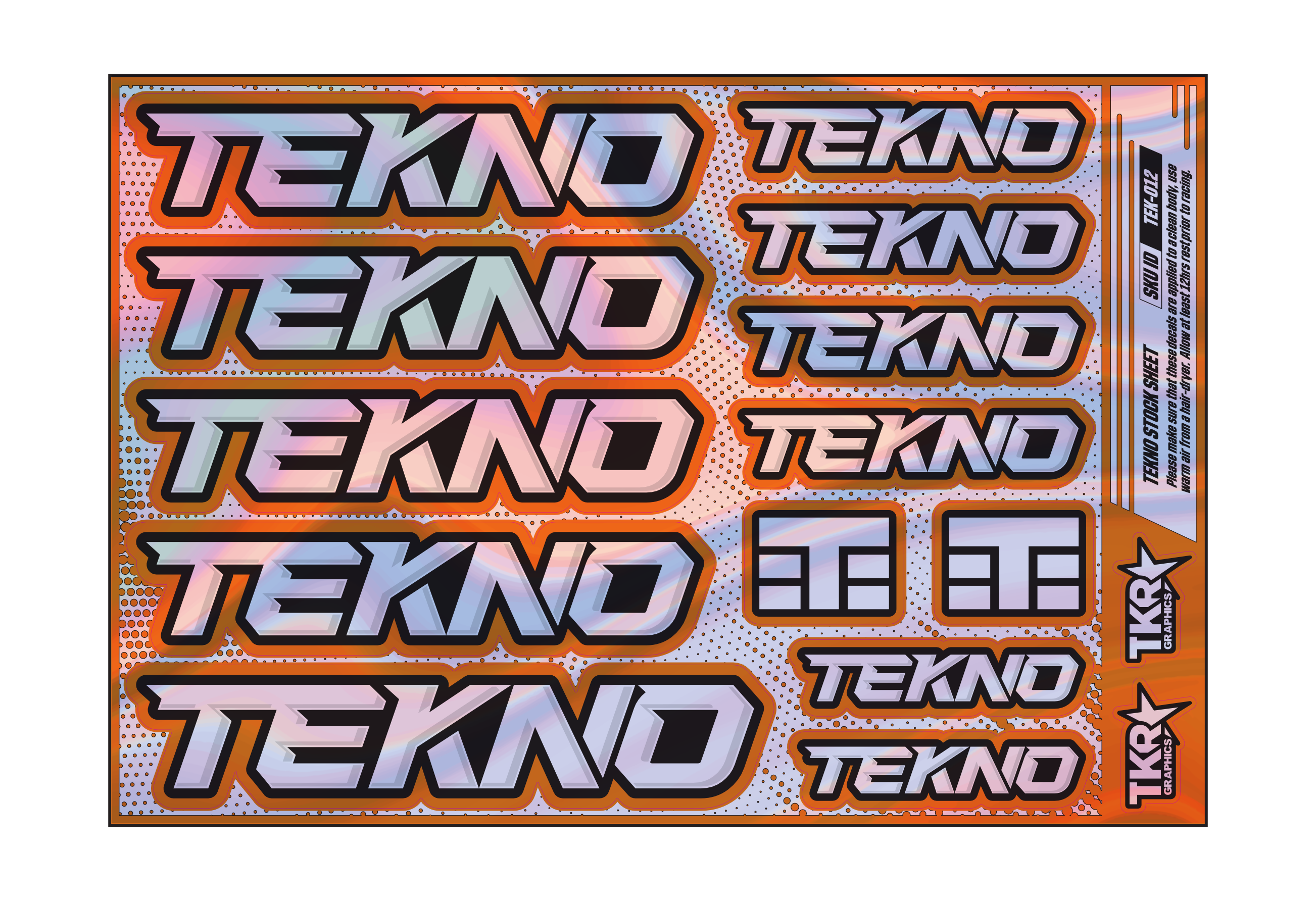 HOLOGRAPHIC TEKNO A5 STOCK SHEET