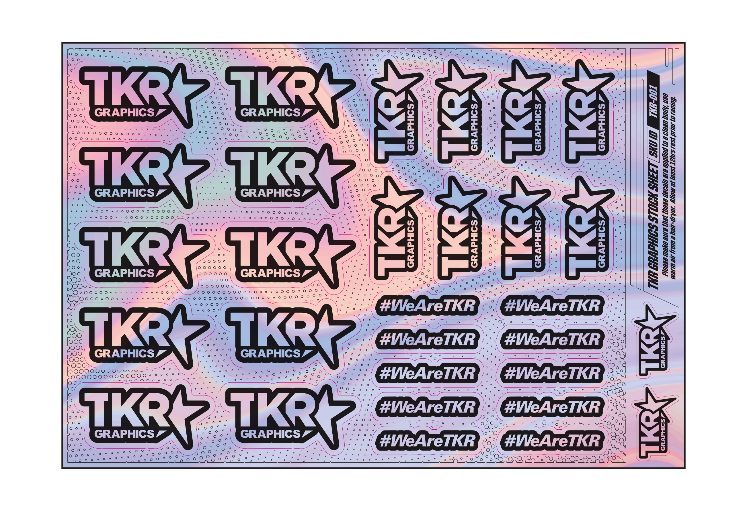 HOLOGRAPHIC TKR A5 STOCK SHEET
