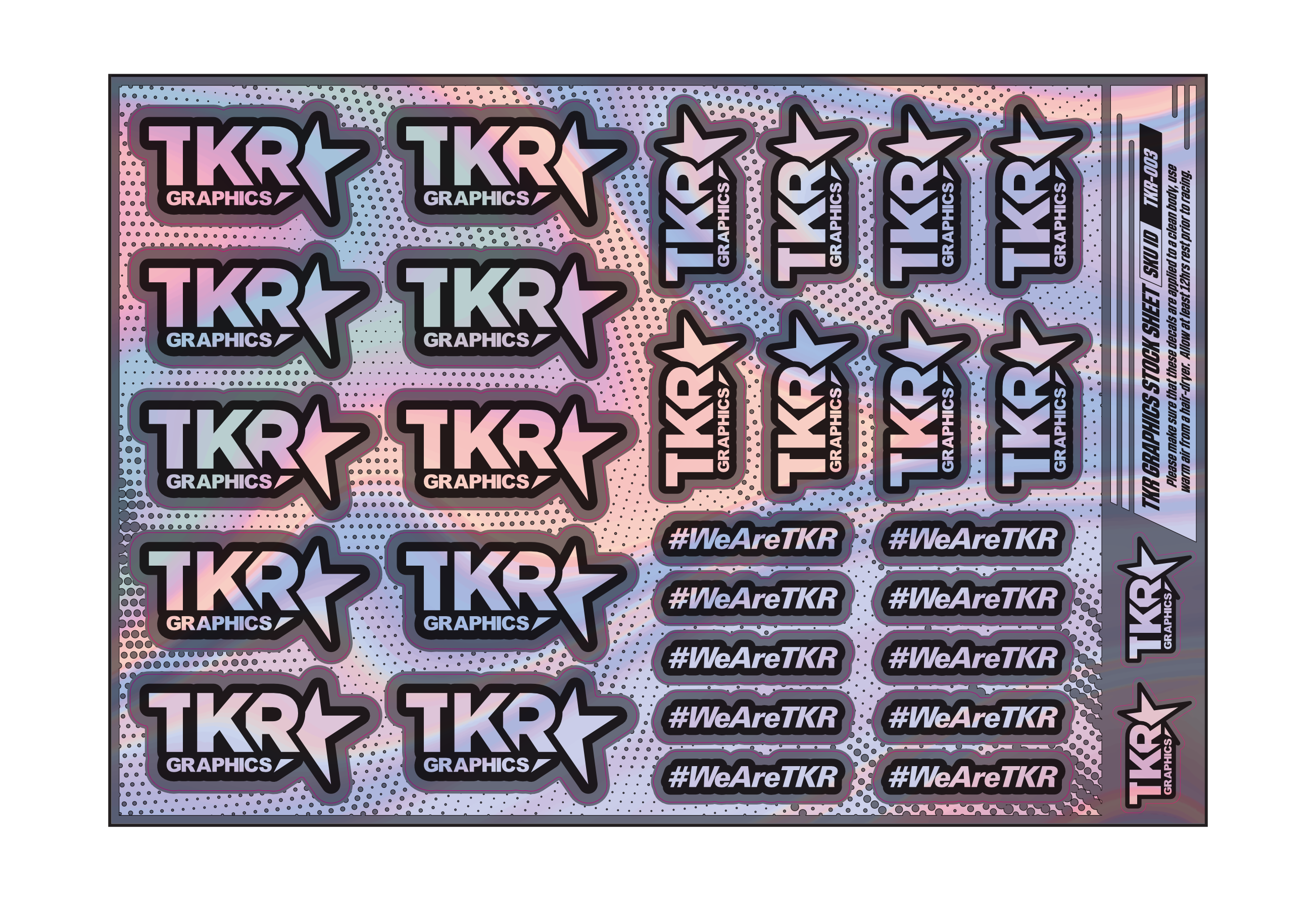 HOLOGRAPHIC TKR A5 STOCK SHEET