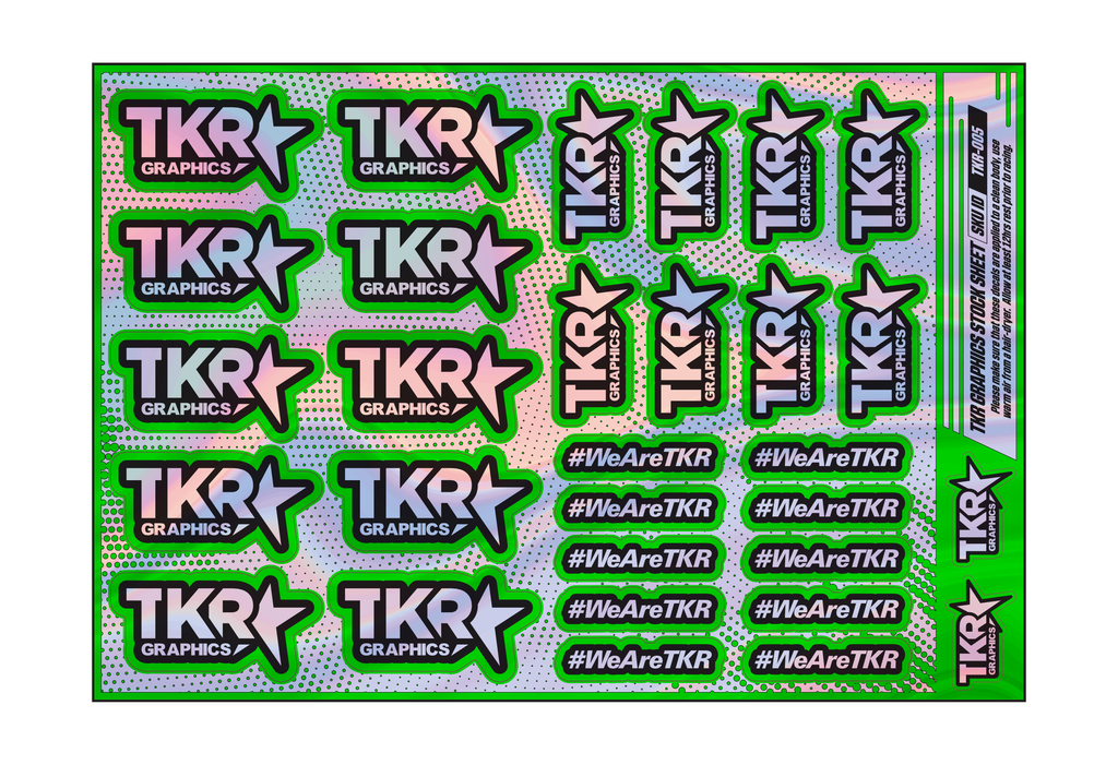 HOLOGRAPHIC TKR A5 STOCK SHEET