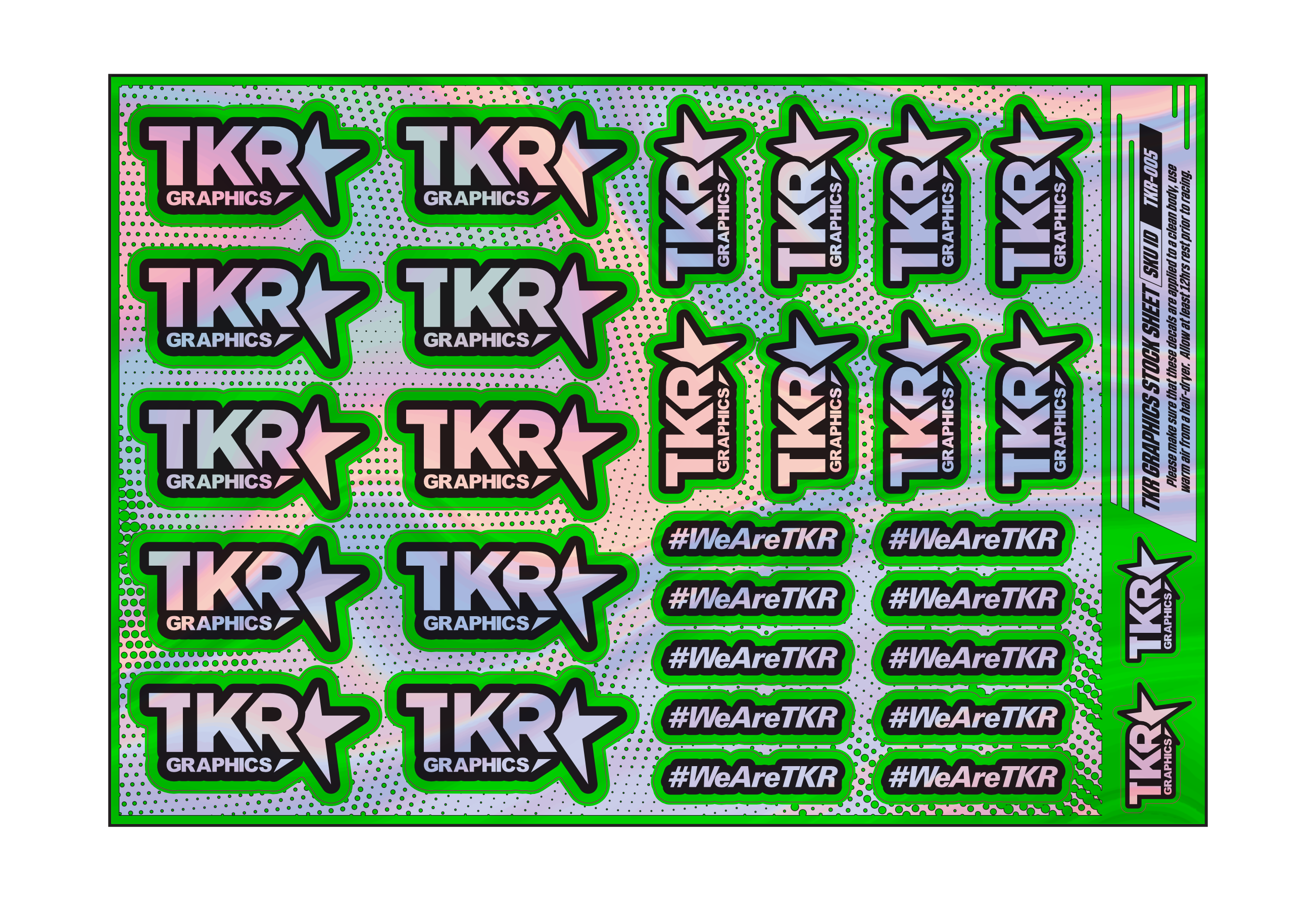 HOLOGRAPHIC TKR A5 STOCK SHEET