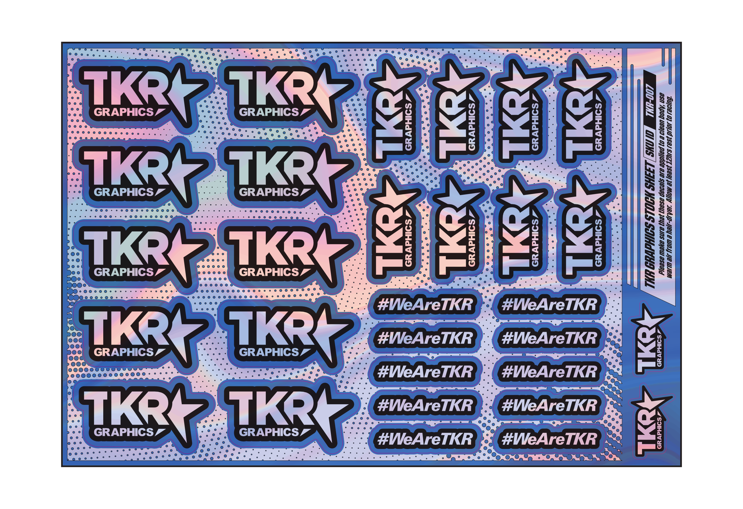 HOLOGRAPHIC TKR A5 STOCK SHEET