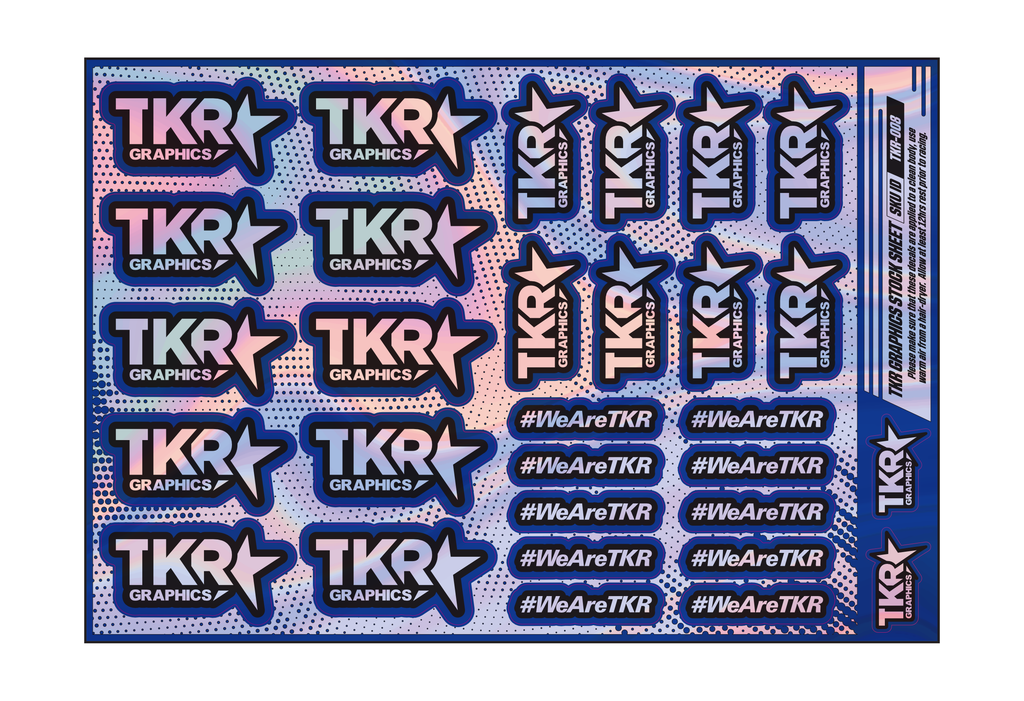 HOLOGRAPHIC TKR A5 STOCK SHEET