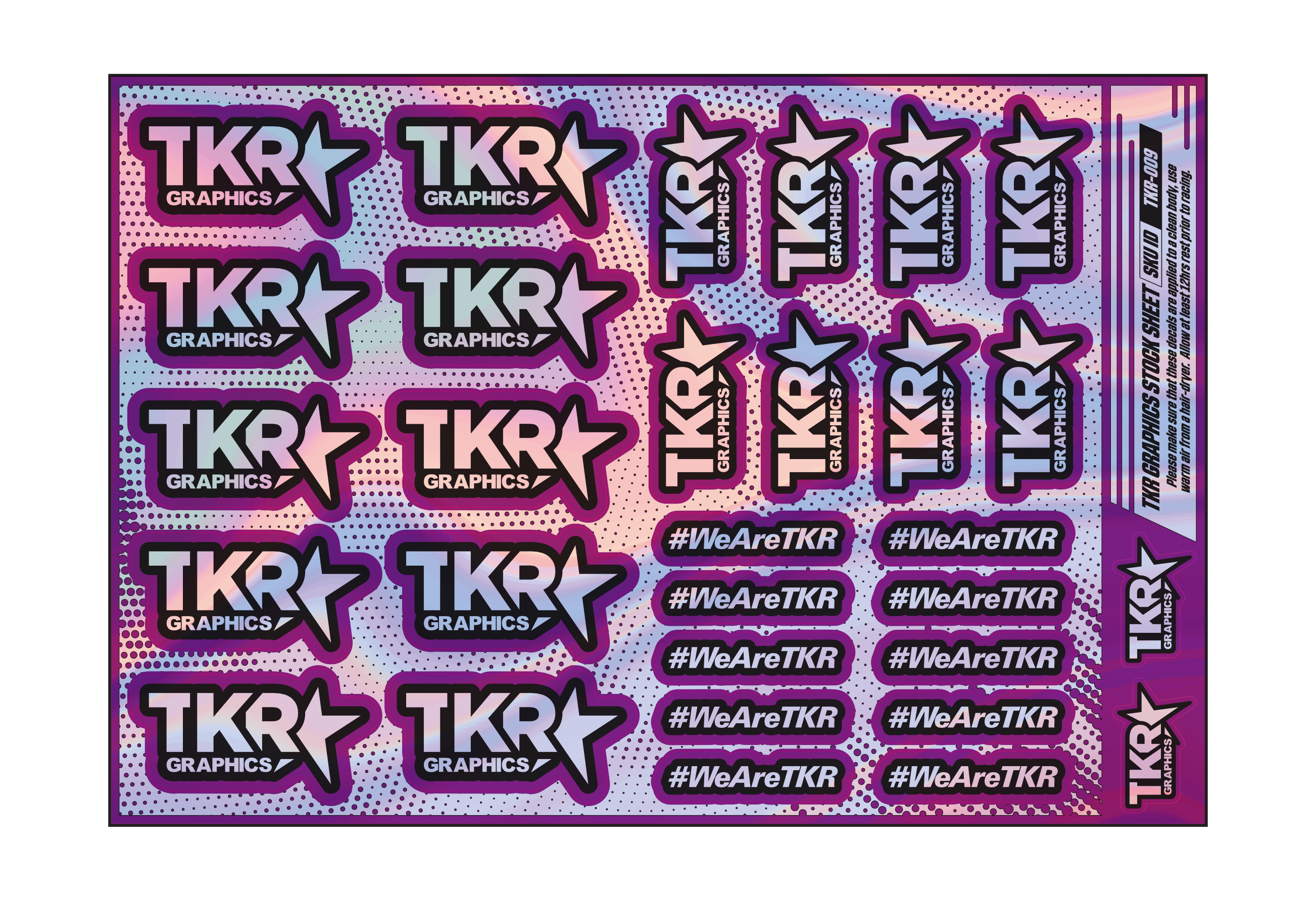 HOLOGRAPHIC TKR A5 STOCK SHEET