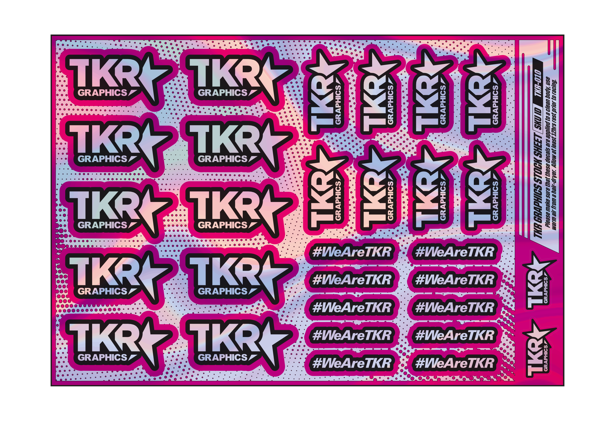 HOLOGRAPHIC TKR A5 STOCK SHEET