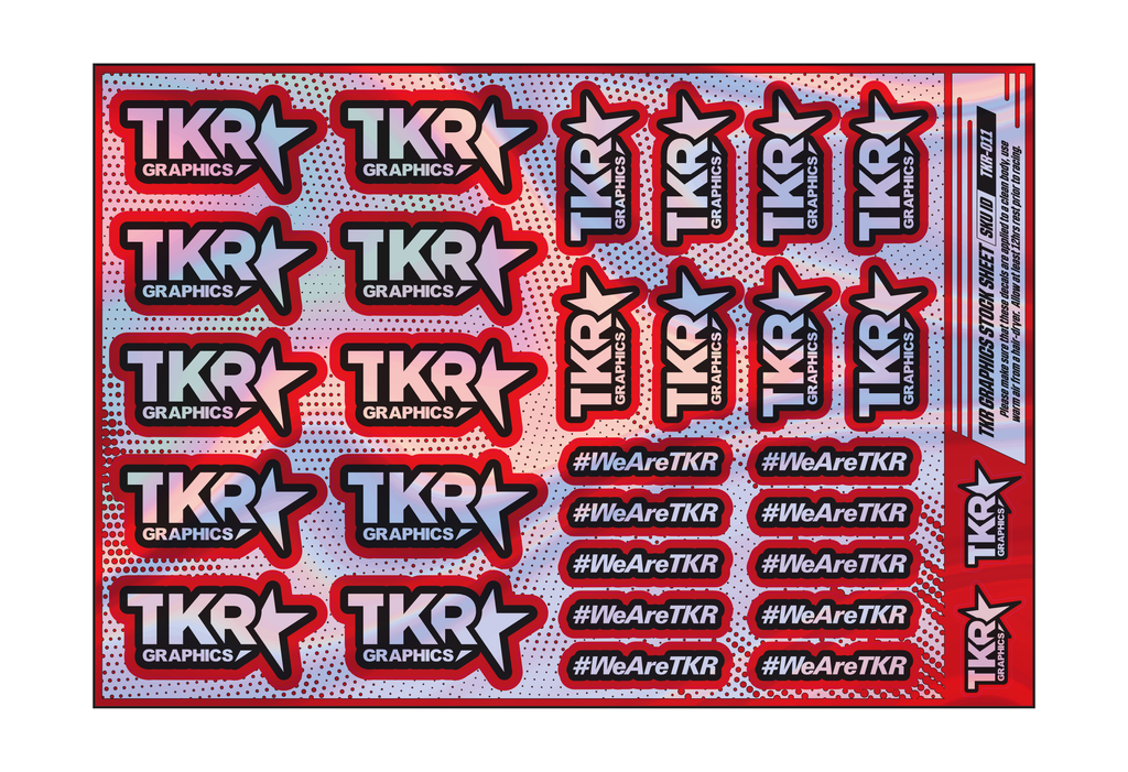 HOLOGRAPHIC TKR A5 STOCK SHEET