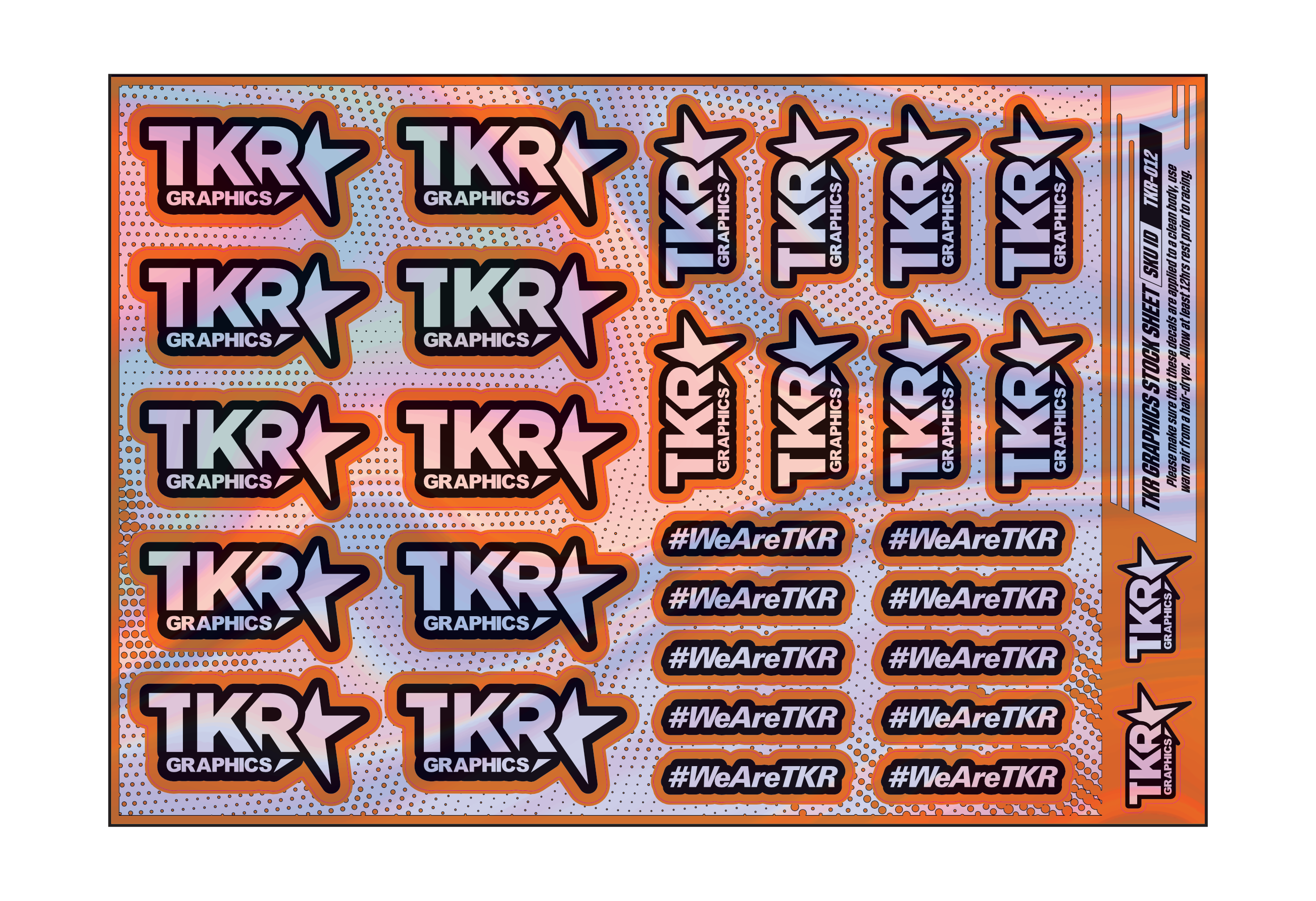 HOLOGRAPHIC TKR A5 STOCK SHEET