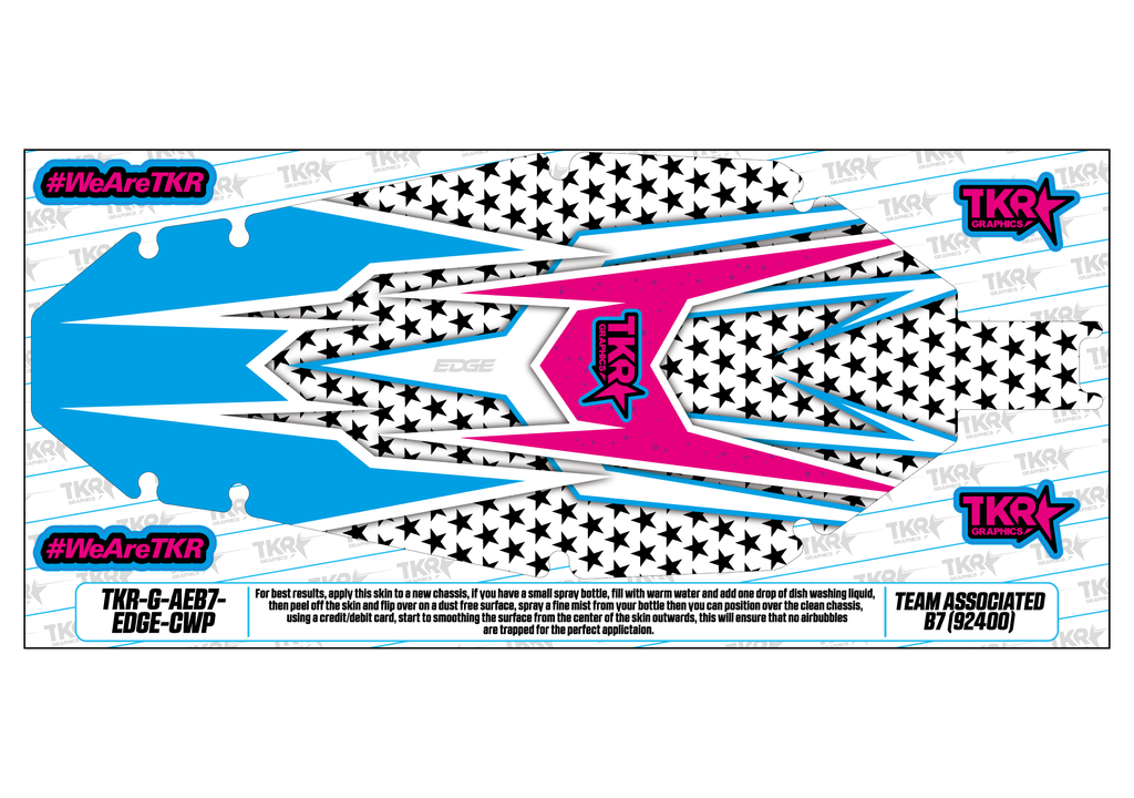 TEAM ASSOCIATED RC10 B7 (92400) CHASSIS PROTECTOR SKIN (STOCKED GRAPHICS)