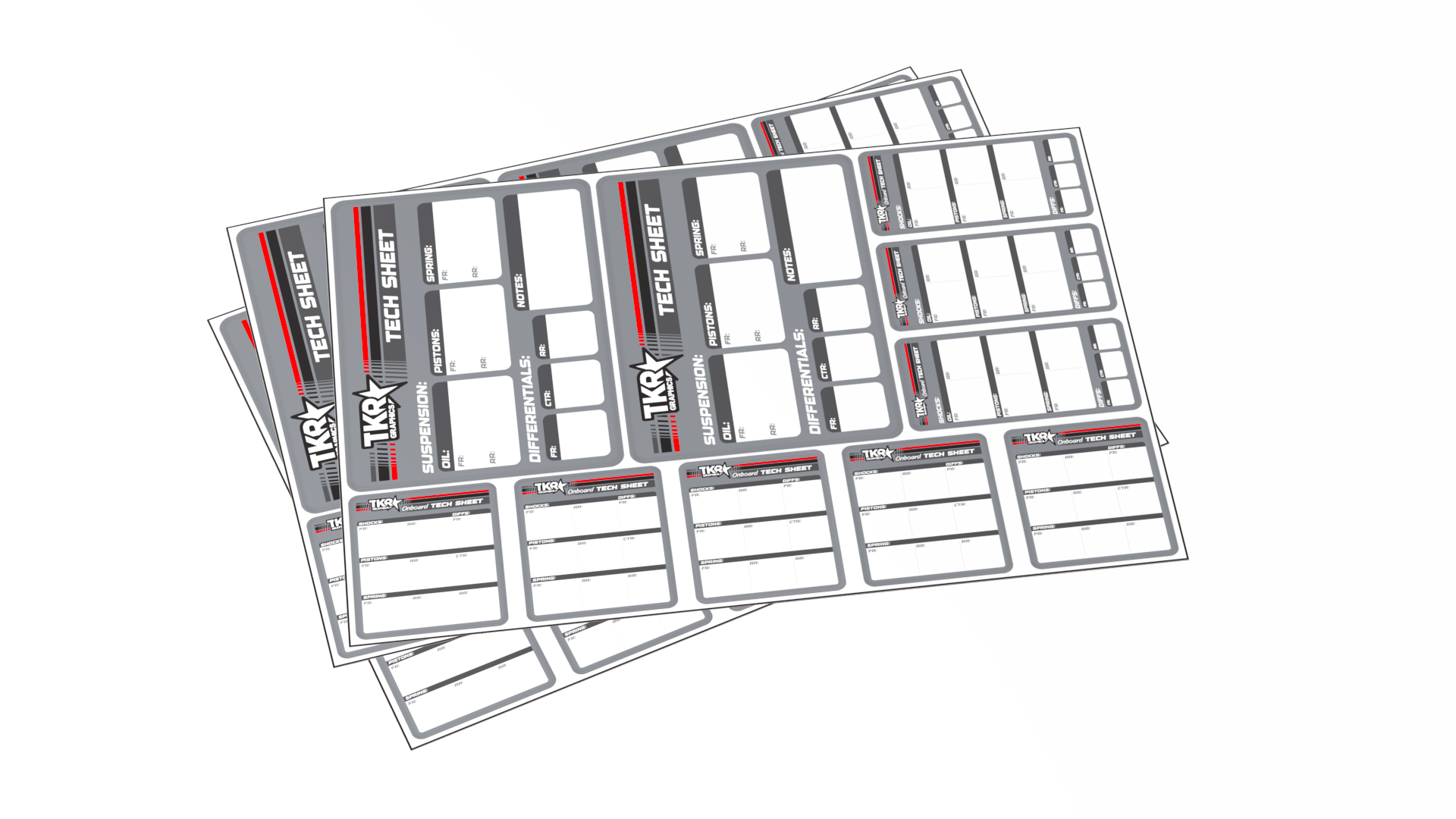 TKR GRAPHICS TECH SHEETS