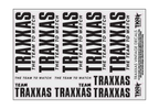 TRAXXAS VINTAGE A5 SHEET ON CLEAR VINYL