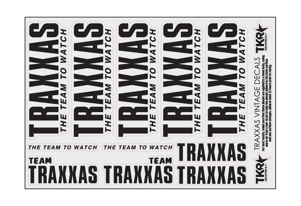 TRAXXAS VINTAGE A5 SHEET ON CLEAR VINYL