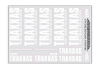 TRAXXAS VINTAGE A5 SHEET ON CLEAR VINYL