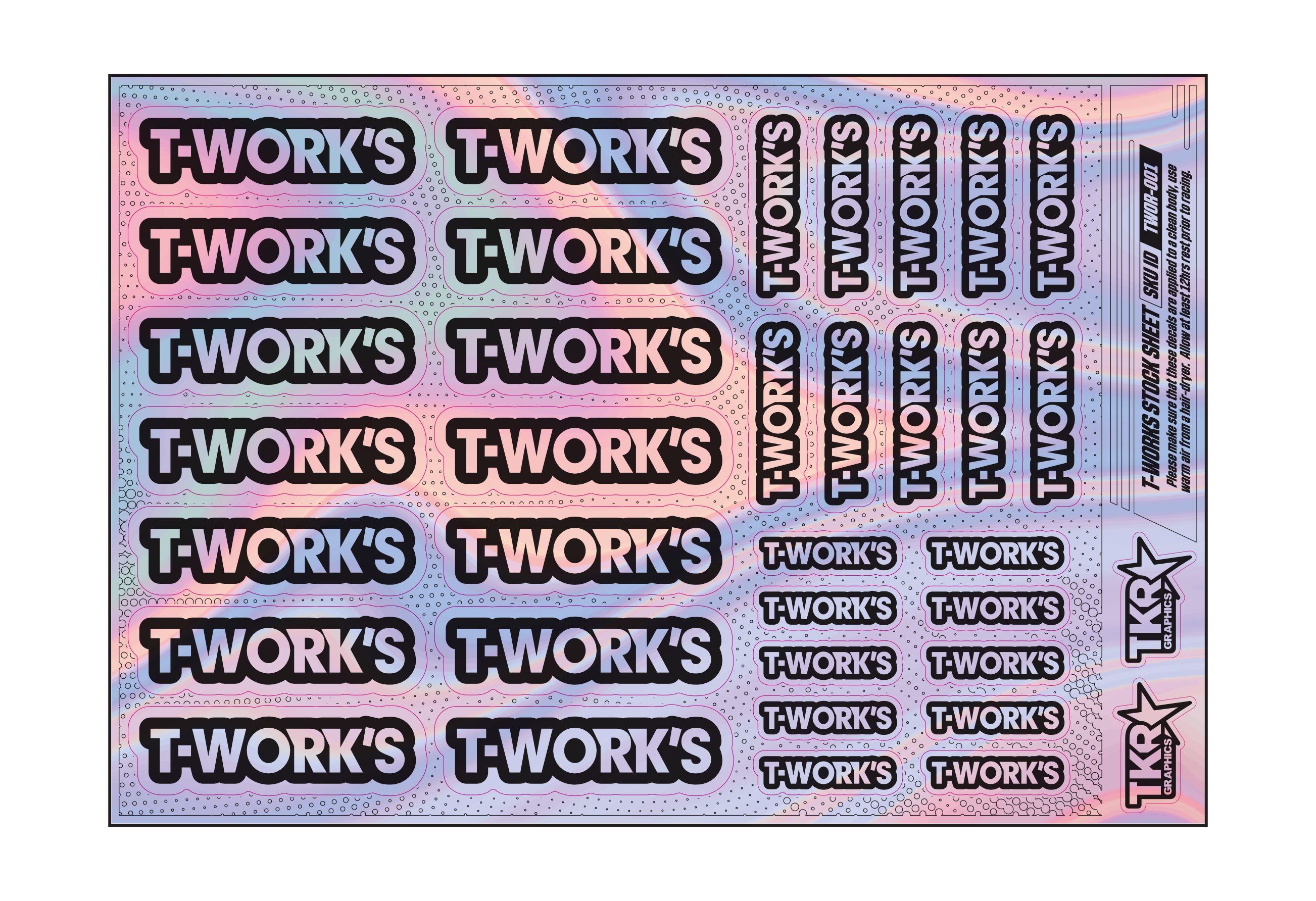 HOLOGRAPHIC T-WORKS A5 STOCK SHEET