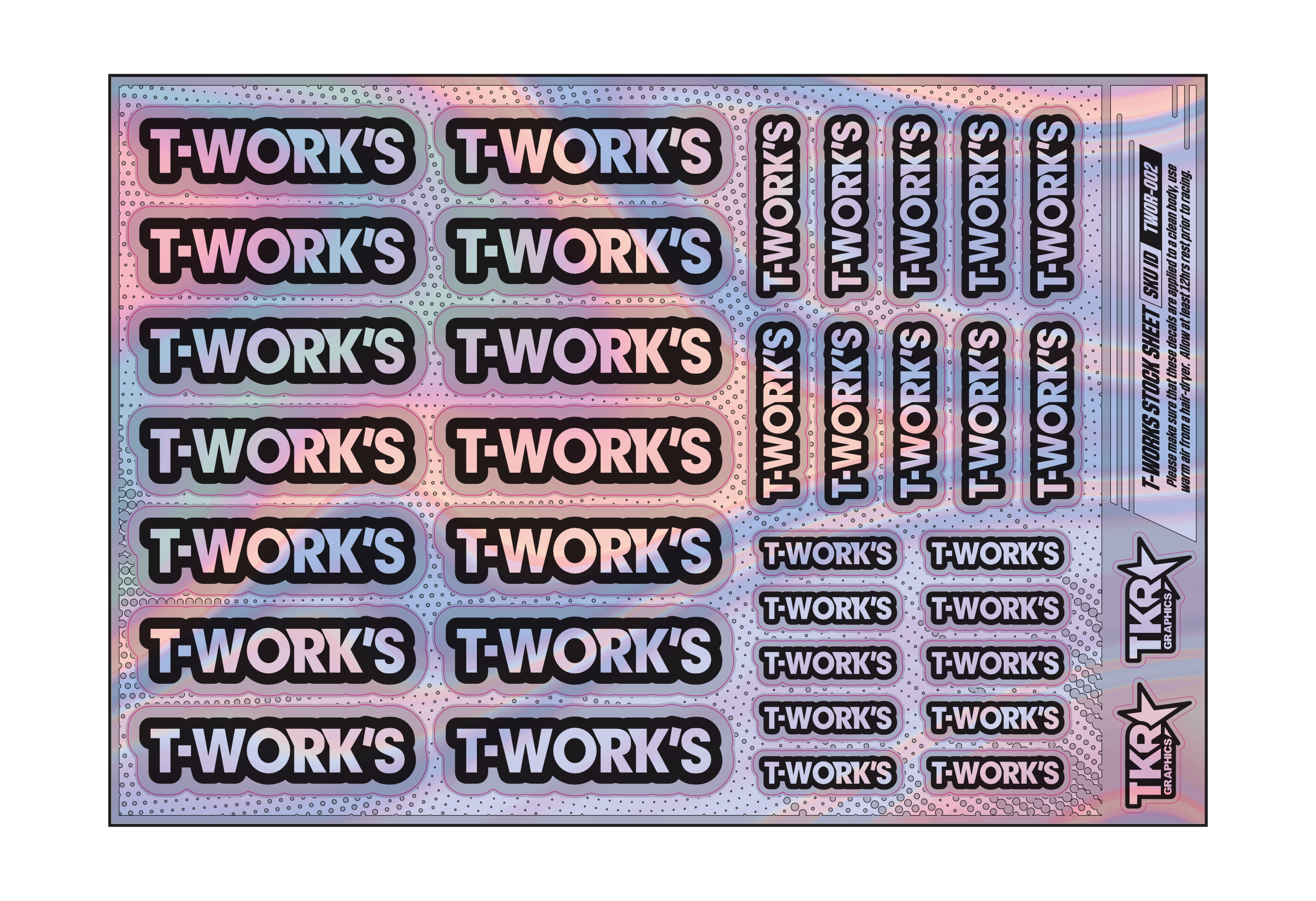 HOLOGRAPHIC T-WORKS A5 STOCK SHEET