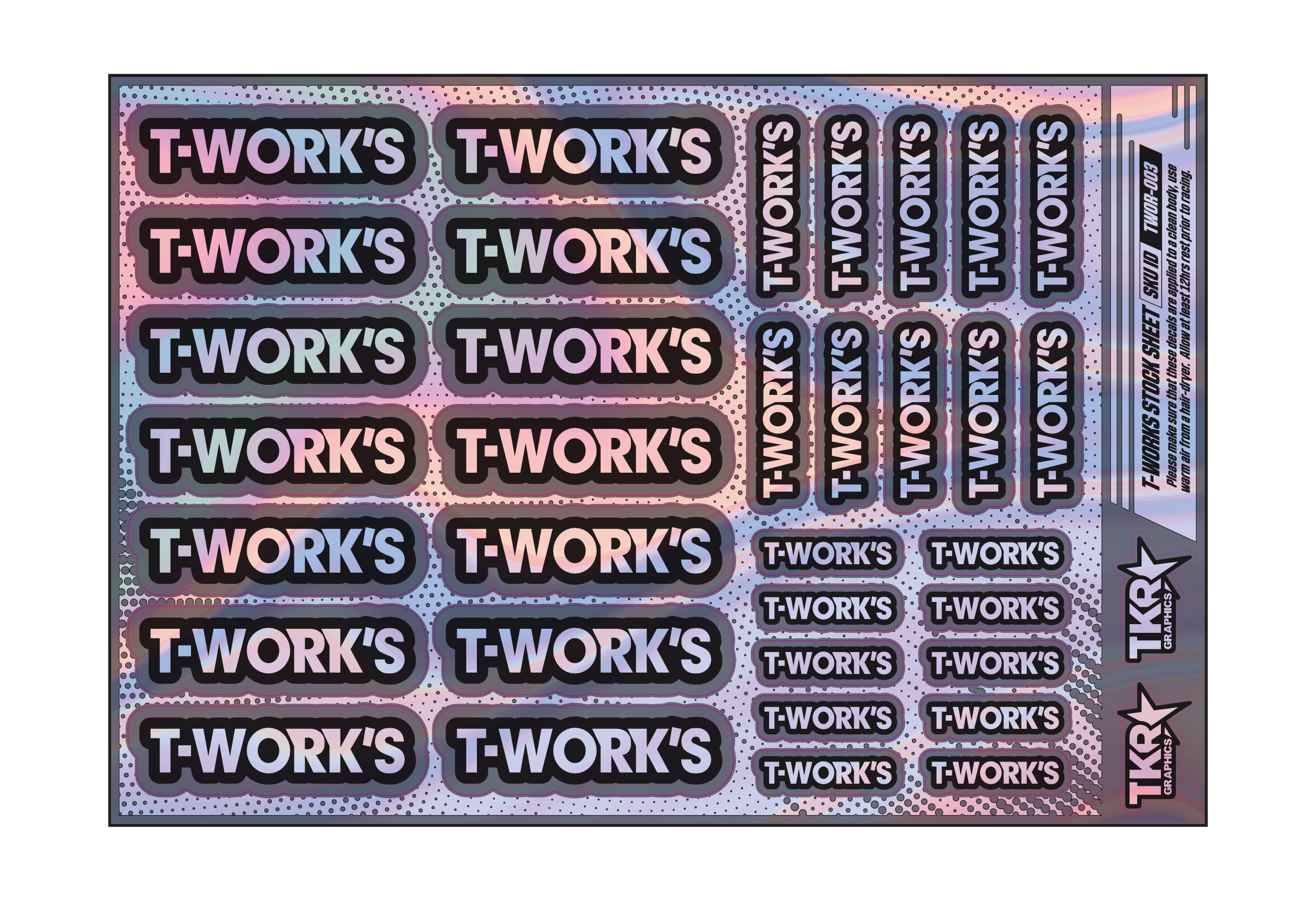 HOLOGRAPHIC T-WORKS A5 STOCK SHEET