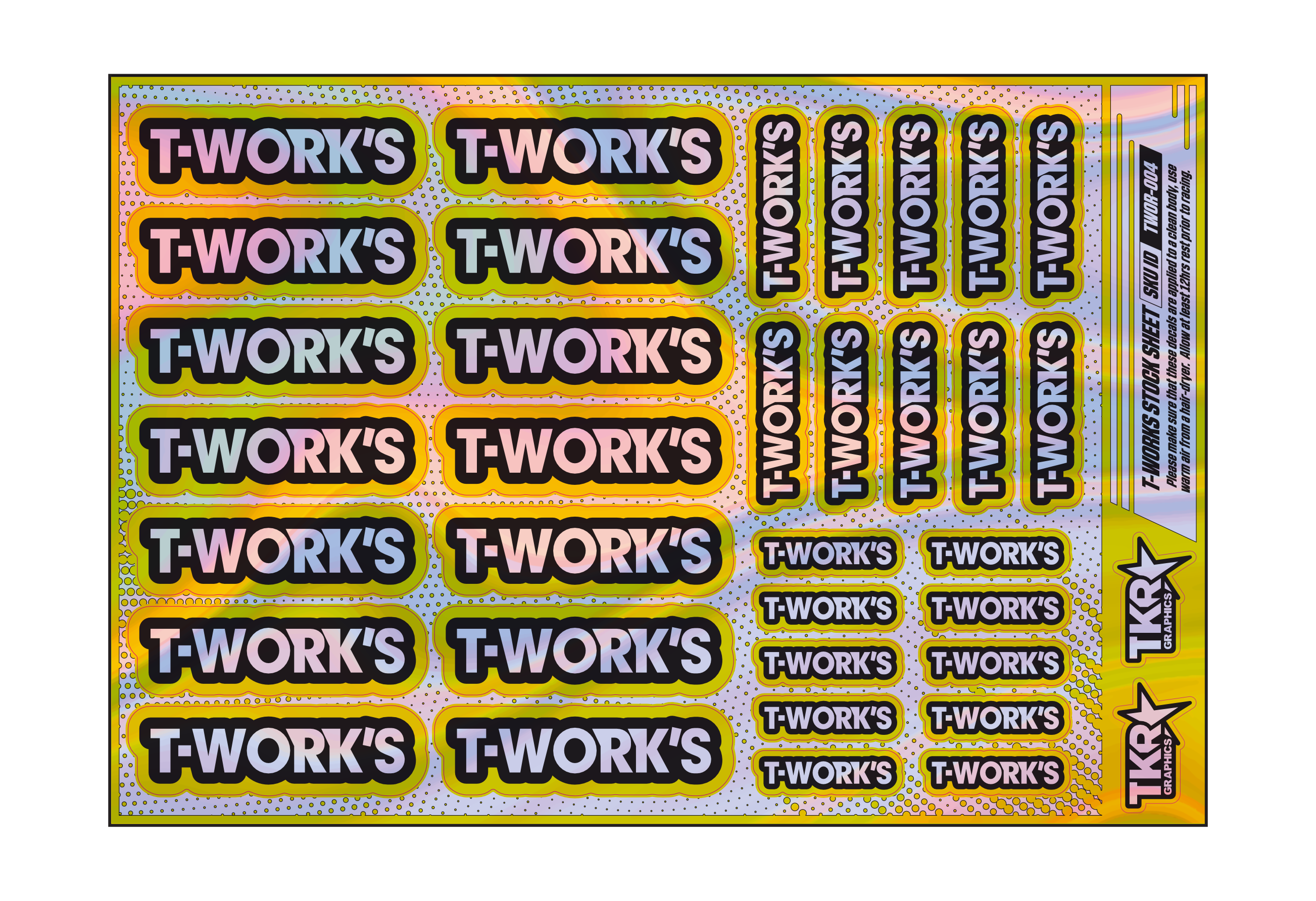 HOLOGRAPHIC T-WORKS A5 STOCK SHEET