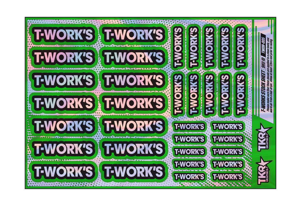 HOLOGRAPHIC T-WORKS A5 STOCK SHEET