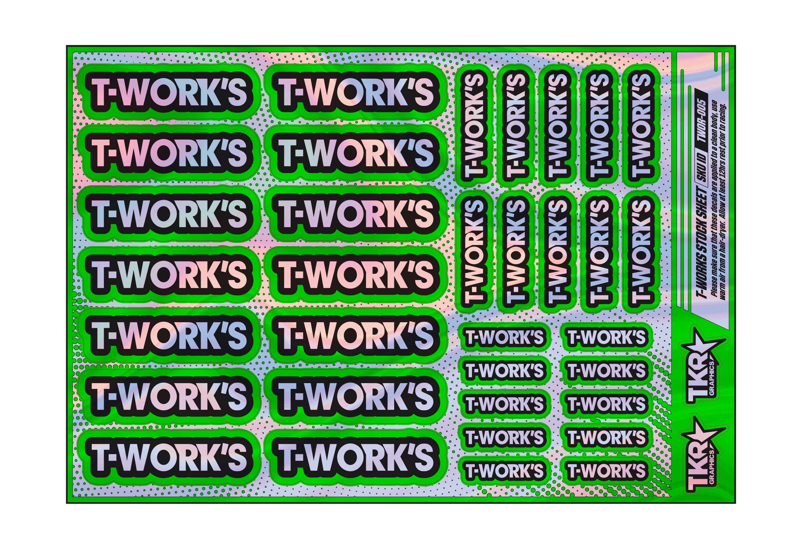 HOLOGRAPHIC T-WORKS A5 STOCK SHEET