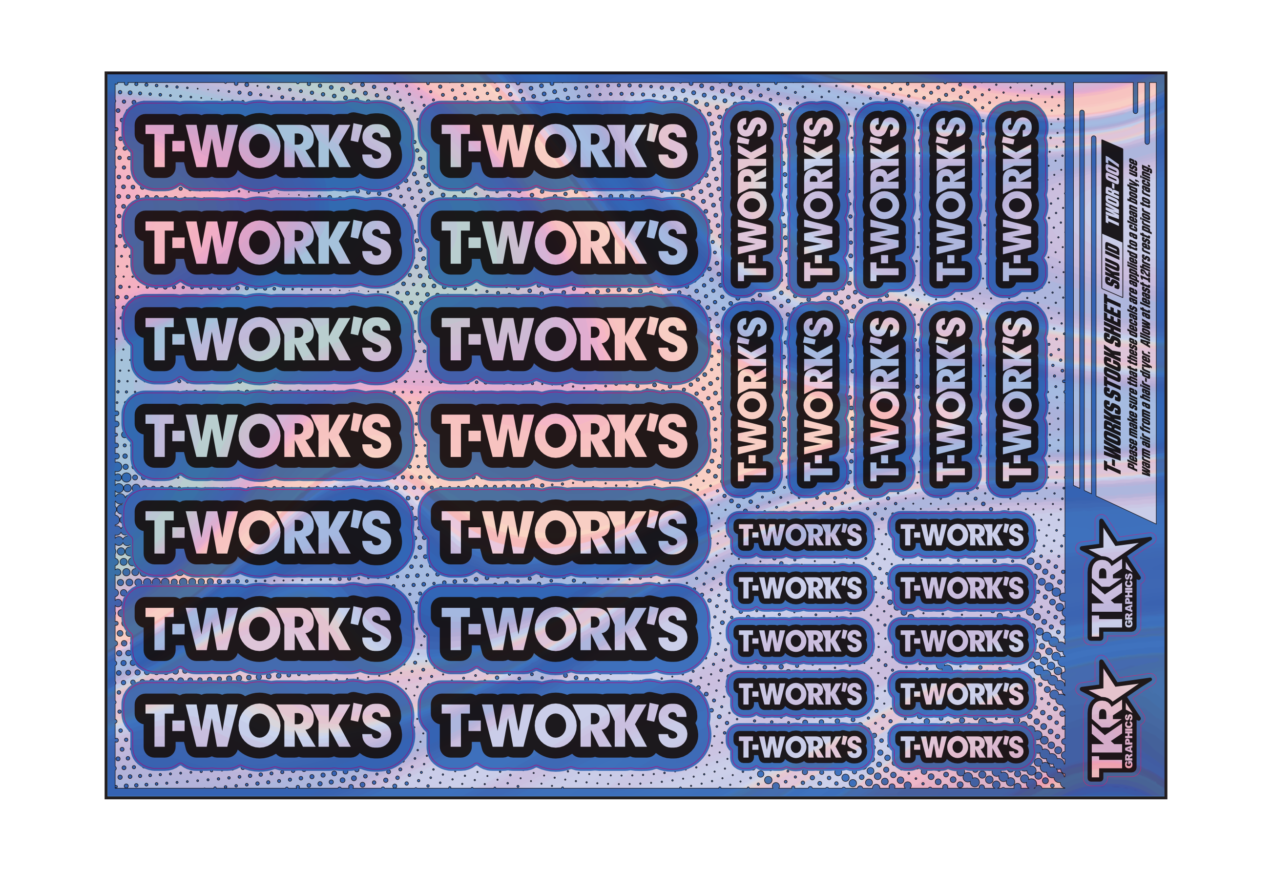 HOLOGRAPHIC T-WORKS A5 STOCK SHEET