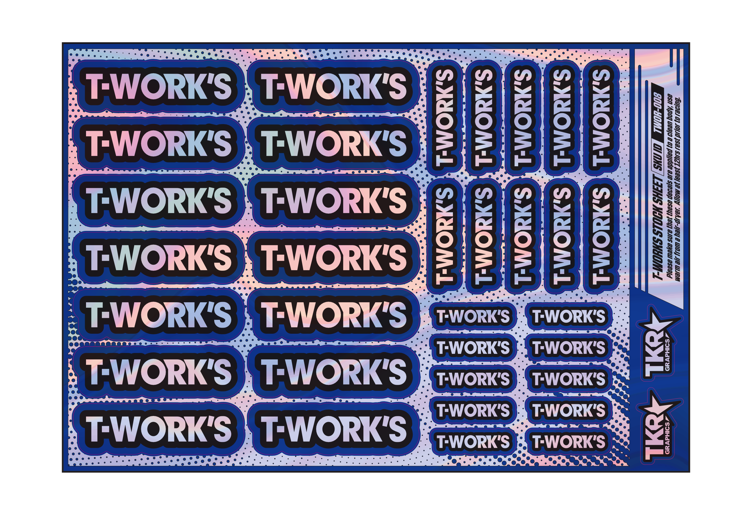 HOLOGRAPHIC T-WORKS A5 STOCK SHEET