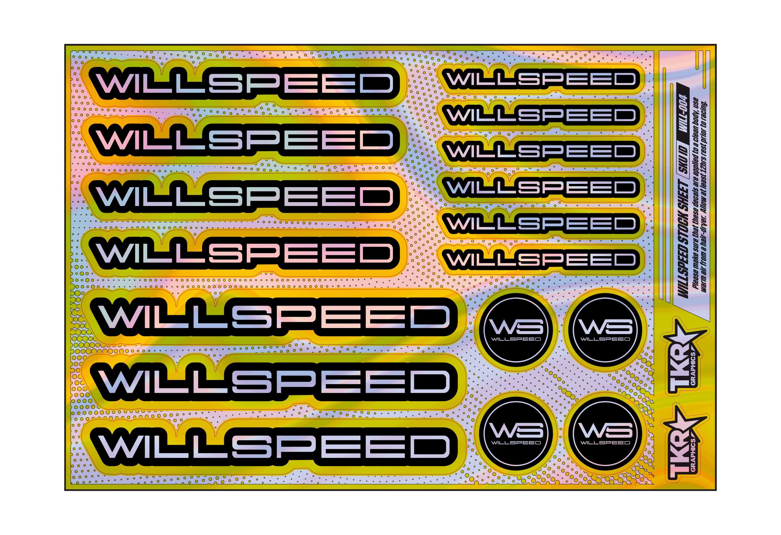 HOLOGRAPHIC WILLSPEED A5 STOCK SHEET