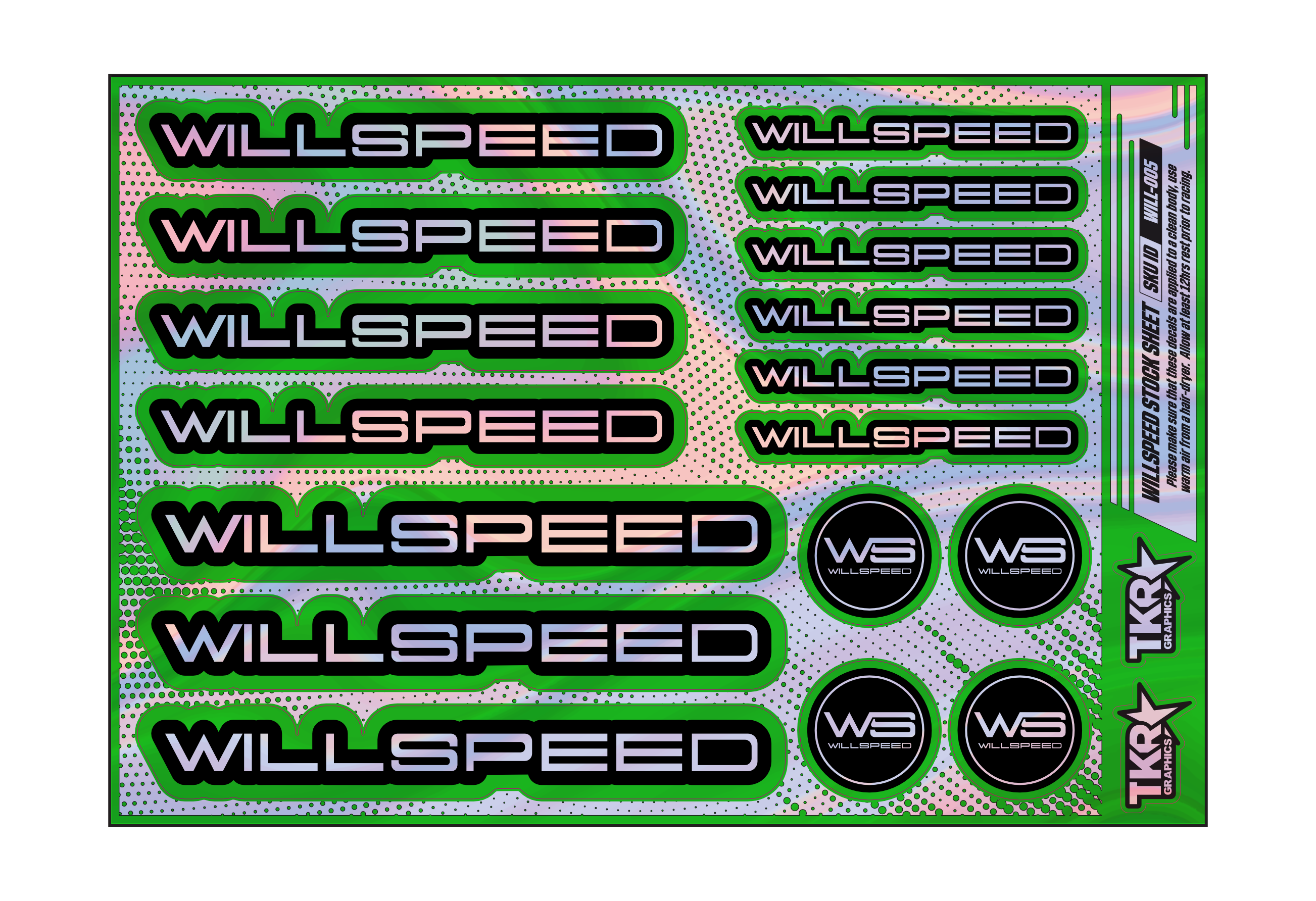 HOLOGRAPHIC WILLSPEED A5 STOCK SHEET