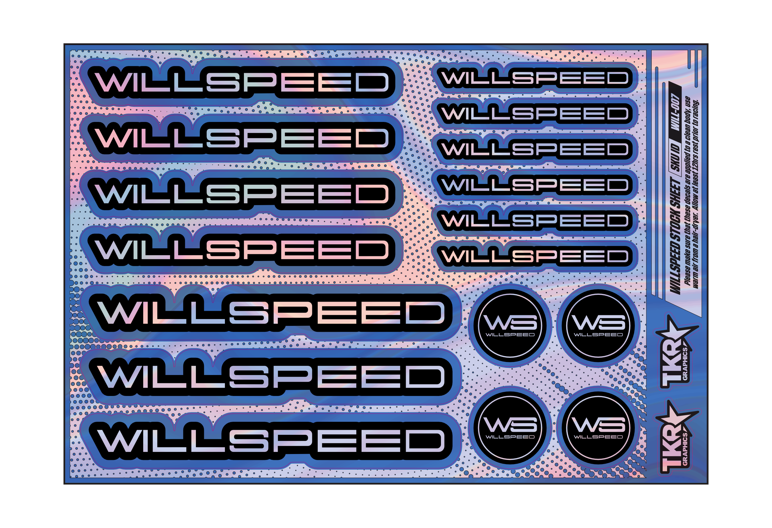 HOLOGRAPHIC WILLSPEED A5 STOCK SHEET