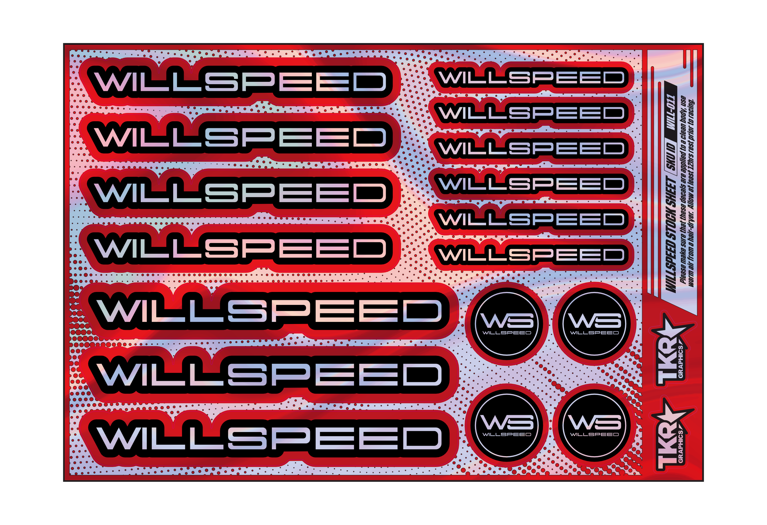 HOLOGRAPHIC WILLSPEED A5 STOCK SHEET