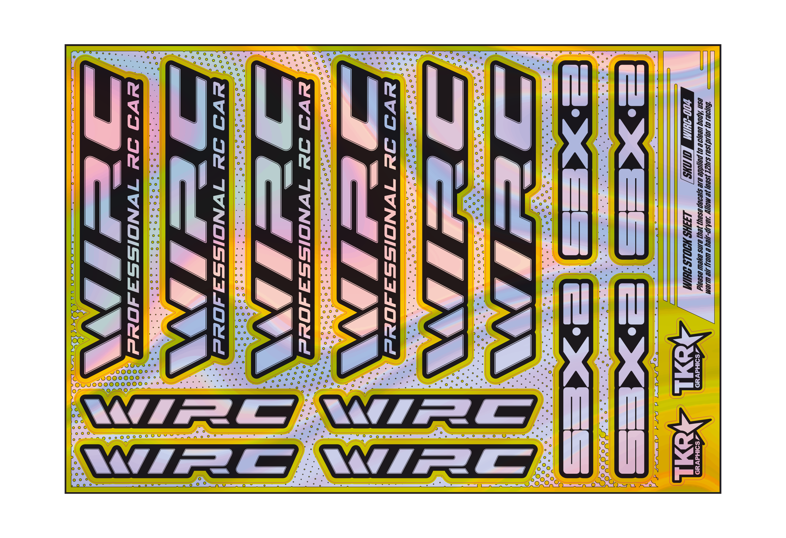 HOLOGRAPHIC WIRC A5 STOCK SHEET