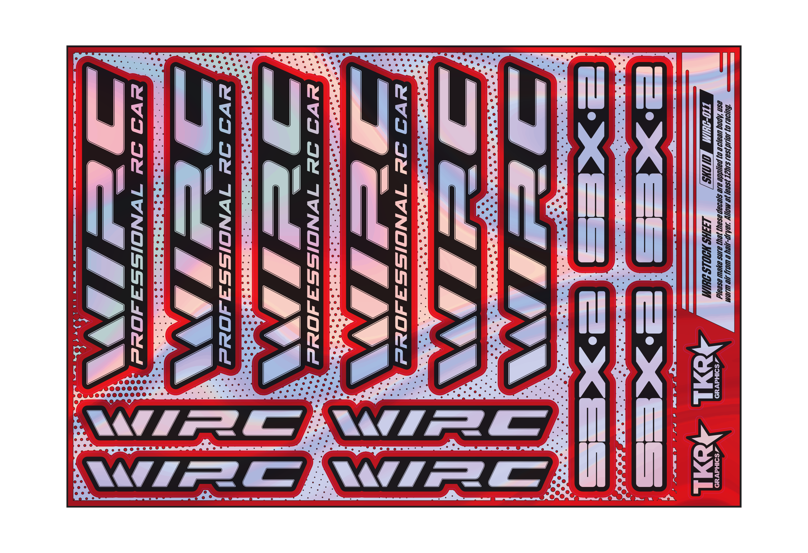 HOLOGRAPHIC WIRC A5 STOCK SHEET