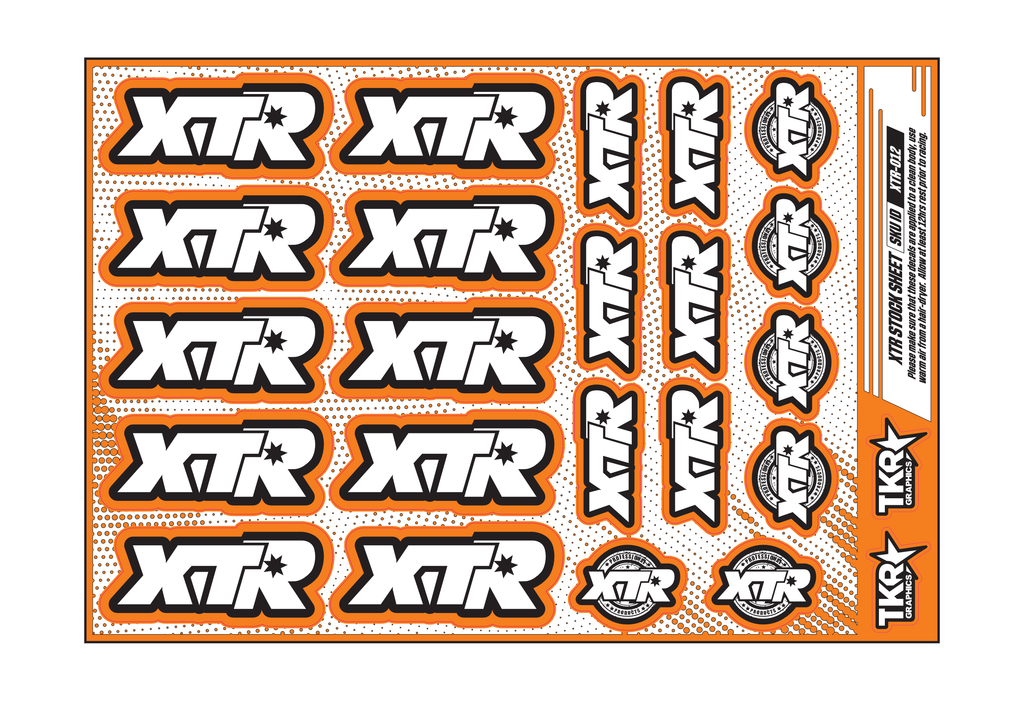XTR A5 STOCK SHEET